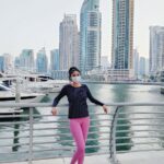 Sanam Shetty Instagram - HOPE is the only thing stronger than Fear! #marinawalkdubai #wearmasks😷 #staysafe #staystrong