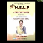 Sanam Shetty Instagram – Very honoured to join hands with @helponhunger Foundation for the Food Drive tomorrow.
Besantnagar to Marina.

You can support the cause by following their page and DM.
@helponhunger
Every little counts!

God bless the team for their genuine works towards feeding the less privileged and the homeless.

#helponhungerfoundation #fooddrive #letscontribute #givingback