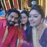 Sanam Shetty Instagram - Peek - a - boo! ❤️❤️❤️ Dazzling celebrations with @aariarujunanactor @official_anithasampath #BigBoss4Tamil @vijaytelevision @endemolshineind