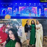 Sanam Shetty Instagram - Nostalgic moment to be back at the corporate campus .. Judge of honour at the annual cultural fest YUVA hosted by Hexaware !✨✨ The dazzling event organized by @renaissance.events Ragini 🤗 Kind reference by @neerjabose 🤗 Dress and styling by @adhiktha_by_sn 💚 #corporateevents #judgeofhonour #