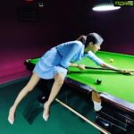 Sanam Shetty Instagram - High On Snooker 😬🤘 Goodnight my lovely peeps💙 #snookernights #imonit💯