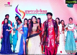 Sanam Shetty Instagram - Finally got hold of the pic ! The show that went into the Guiness Book of Records for the Longest Running Single Fashion Show. Showstopped with actor, model @tharshan_shant. Congratulations to the Organizers Shobana @shobhanaadhiman and Ajesh @ajesh_saklecha 👏👏 #guinessbookofrecords #memoriesgalore #proudmoment #showstoppers