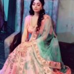 Sanam Shetty Instagram - Shoot for Sankalp Boutique - Pastel Bridal Collections today 🤗👍 Thank you Sushanth, @shanmathyvenkatesan for the perfect shoot🤗 Thanks Priya mam (Sankalp Boutique) 🤗 Btw this wud be my first Tiktok video ever !!👯 Dress by @sankalptheboutique MUH by @vaishuzmakeover Clicks by @praveen93 #funonsets #bridalcollections #packup