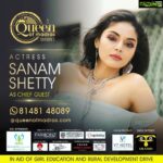 Sanam Shetty Instagram - Honoured to be the Chief Guest at Queen of Madras beauty pagaent Season 3. See u all at V7 Hotel this evening folks🎀🎊 #chiefguest #beautypagaent #queenofmadras2019