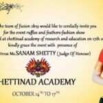 Sanam Shetty Instagram - Good evening peeps🤗 I am honoured to judge the cultural fashion event at Chettinad Acedemy of Research and Education on 17th Oct. Hope to see u all there🙋🎊 #judgeofhonor #chettinadacademy