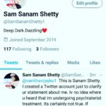Sanam Shetty Instagram – Hi friends im on Twitter now. 
@SamSanamShetty1
Please follow me there 🤗❤
(and yes I joined cuz of Vanita mam😐)
#newontwitter #catchmethere