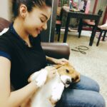 Sanam Shetty Instagram - My boy for the weekend 🤗❤ Naughty little Oreo loves the bellyrub❤ Tnx for the click Karthik😊👍 #unconditionallove❤️ #pupsofinstagram