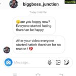 Sanam Shetty Instagram - (many more screenshots like this to share. @makkal_naduvar has been constantly harassing me too) ! If I love Tharshan its a mistake. So for his freedom and my peace of mind I decided to break up so that Tharshan is not answerable to anyone and can be free. His winning should not be affected by my presence in his life. Im broken down to million pieces with the hatred coming in whether I love him or leave him. I even deleted my videos on request of his fans although it was my heartfelt words. What should I do to stop u all from blaming me ???? Do u all want me to die?? Will that make everyone happy?
