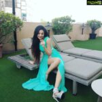 Sanam Shetty Instagram - Life is a mirror. Smile and it smiles back! ❤ A breezy look in a teal blue chiffon slit gown for the Chennai Times shoot. Clicks by @praveentyagarajan Designed by @aartisshah @advdesignhouse Location courtesy by The Residency Towers @erinelouis Making and assisted by Dimple MUH by Uma Concept by Thinkal #chennaitimestoday #timesofindia #tealblue #romanticgowns Residency Towers , T Nagar