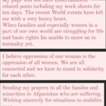 Sanam Shetty Instagram - #afganistan #letpeaceprevail #humanrights #womanempowerment #rightstoeducation #westandtogether #oneworld #humanityfirst