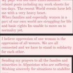 Sanam Shetty Instagram - #afganistan #letpeaceprevail #humanrights #womanempowerment #rightstoeducation #westandtogether #oneworld #humanityfirst