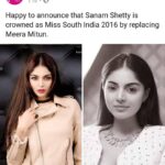 Sanam Shetty Instagram - Pleasant Surprise😊 PC: @rahuldev1177 #misssouthindia2016