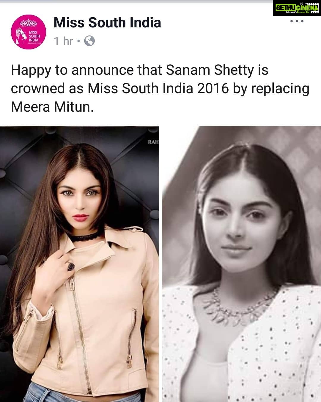 Sanam Shetty Instagram - Pleasant Surprise😊 PC: @rahuldev1177 #misssouthindia2016