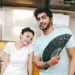 Sanam Shetty Instagram - Working stills of DCC Mayuri Builder ad🤗Happier times with @tharshan_shant ❤ Great memories @vignesh_sha @jeffreypaulll😊😊 #adshoot🎥 #throwbackthursday #actorlife🎬🎥