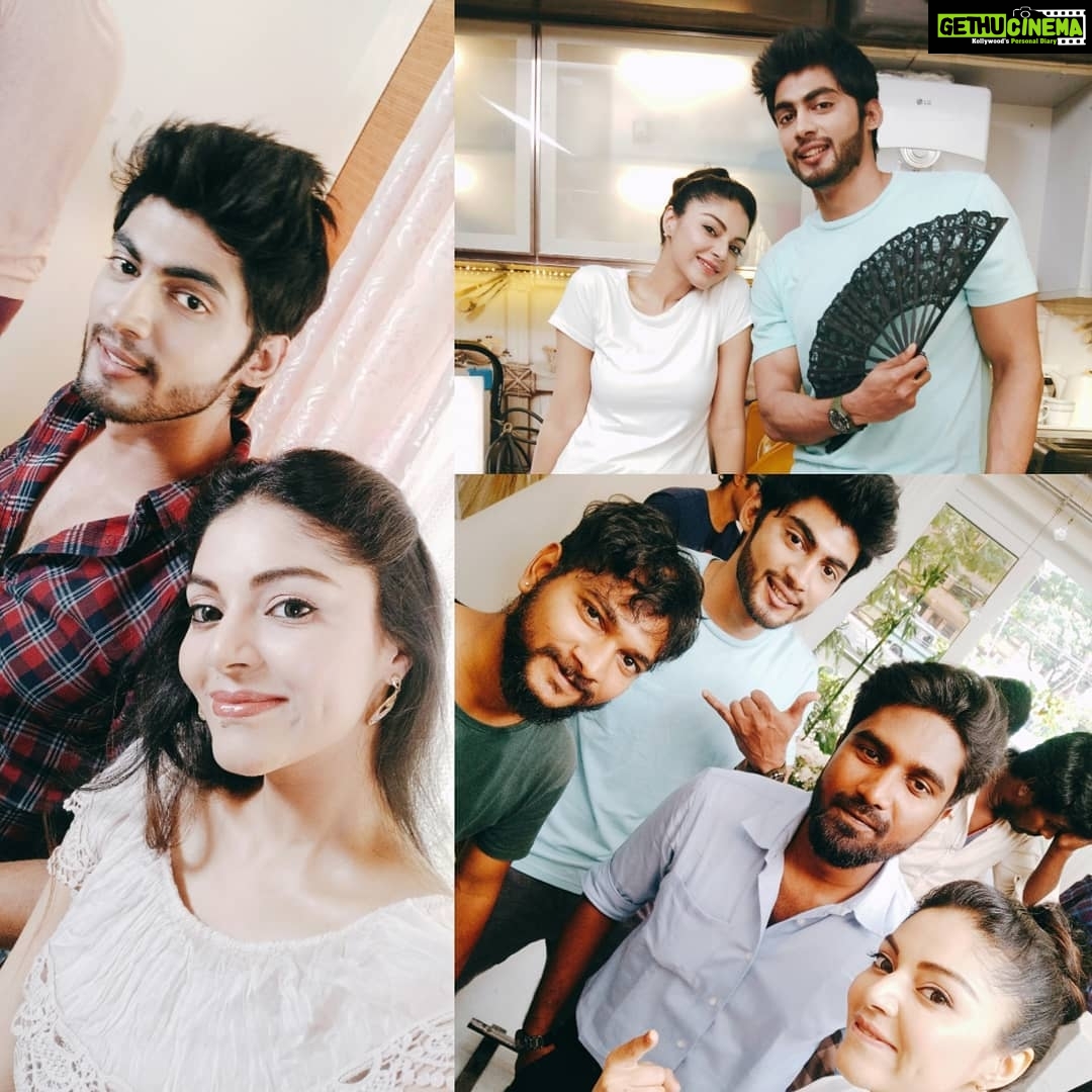 Sanam Shetty Instagram - Delighted to be shooting for the very cute couple ad for BCC Builders🤗❤ Directed by @vignesh_sha. Thanks a lot @jeffreypaulll 🤗 #adshoot🎥 #coupletheme #funonsets😀😬 #angelsam❤ Anna Nagar West, Tamil Nadu, India