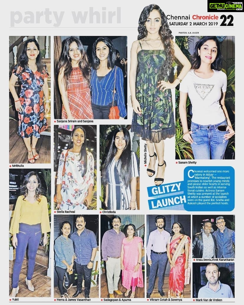 Sanam Shetty Instagram - DC today! Thanks @satishjupiters sir for the event 🤗✌ #marmaland #deccanchronicle #page3 #saturdayvibes😎 #angelsam❤