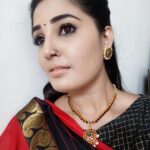 Sandra Amy Instagram - Ths beautiful kempu jewellery by @catchy_silk_crafts ,kemps always bring out d beauty in women.. 😍😍😍😍nd its d best quality we needed fr tht traditional look.. U cn fnd awsme jwels in @catchy_silk_crafts ..do shop nd b happy.. Thnk u soo mch @catchy_silk_crafts fr ths token f 😍 love