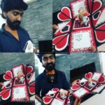 Sandra Amy Instagram - Everyyear frm d day we strted our love he gvs me lots f surprises,nve miss evn a single spl day f ma life,his surprises mks me feel mre spl always, ths year valetines day i gv a surprise to hm nd he really surprised, 😛😍😍😍😍 d gft wch i hv gvn s specially desinged nd created by @sugarygifts ,whn i opend the packet evn i gt surprised tht mch beautifuly created fr us by deepika frm @sugarygifts lov u @sugarygifts thy hv mre n thr page dears, if anyne wans to surprise thr leved one do go thr profile,mk n oder sit simply u l b rechn a wild surprise frm thm 😍😍😍😍😍😍 #happyvalentinesday# dears💞