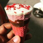 Sandra Amy Instagram - Yummyyy😋 red velvet ice cream😍😍😍