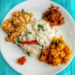 Sandra Amy Instagram - #lunchplate #curd rice #potato fry #broadbeans poriyal #coconut thogayal #lemon pickle 👌👌👨‍👩‍👧‍👧