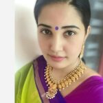 Sandra Amy Instagram - Saree @heavenlyhandmadecrafters accessories @puravalan_fashions