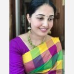 Sandra Amy Instagram - Bangles @deepa_silk_thread_accessories Saree @queen_fashions_qf Necklace @zivara_fashion Earring @abhis_jewel_hunt