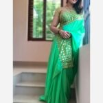 Sandra Amy Instagram - Saree @ogeetswardrobe Accessories @jayy_chennai