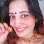 Sandra Amy Instagram - Kempu set @symin_accessories 😍😍😍 u l gt gud collections thr chk out