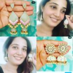 Sandra Amy Instagram – Statement  earrings @chennai.allcollections 😍😍😍