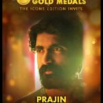 Sandra Amy Instagram - BEST POPULAR ACTOR GOLD MEDAL won by prajin, behindwoods gold medal 😍😍😍😍😍😍thnk u so much to #cinnathambi# fans who gv a warm welcoming come back for prajin to achive so many hearts and awards.. Lov u all. 🙏🙏🙏🙏 @prajinpadmanabhan