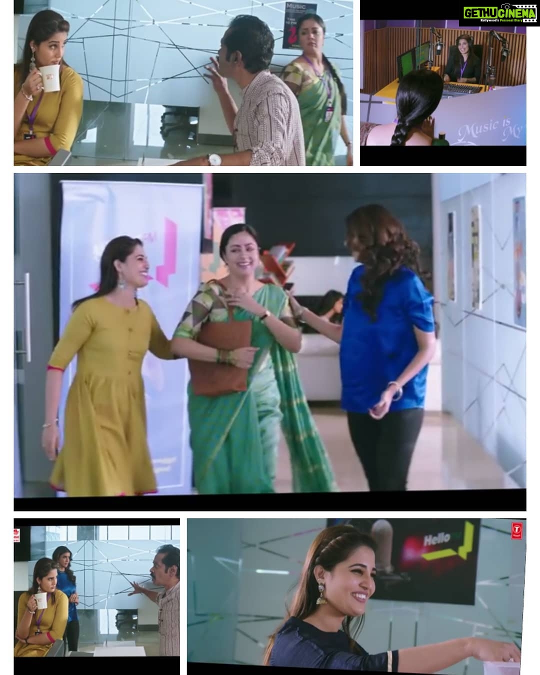 Sandra Amy Instagram - #rekkai thulirtha pachaikili# song from #kaatrinmozhi# its a fun loaded songπππ