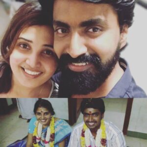 Sandra Amy Instagram - 10yrs of togetherness 😍😍😍😍exacyly 10 yr back  #vijayadasami# october 19 we gt married aftr lots of struggle in thiruvarur shivan temple, from thr to hre its a long,struggle filled journey wt lots f love and trust👫we learned nt to lev ech othr hands whtevr good or bad.days, months nd years struggling for food nd money, no support frm family or relatives we mde our life,making our life.thanking god for this beautiful life nd the man who holds me all ths years whnevr i laugh or cry @prajinpadmanabhan 😘😘😘happy 10yr anniversary to our most beautiful blessed life 😍😍