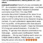 Sandra Amy Instagram - Hope ppl l fnd sm manners nd vl b sensible aftr ths...