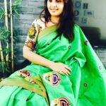 Sandra Amy Instagram - Onam spl kathakali desingnd saree @suhanafashionhouse 😍😍😍