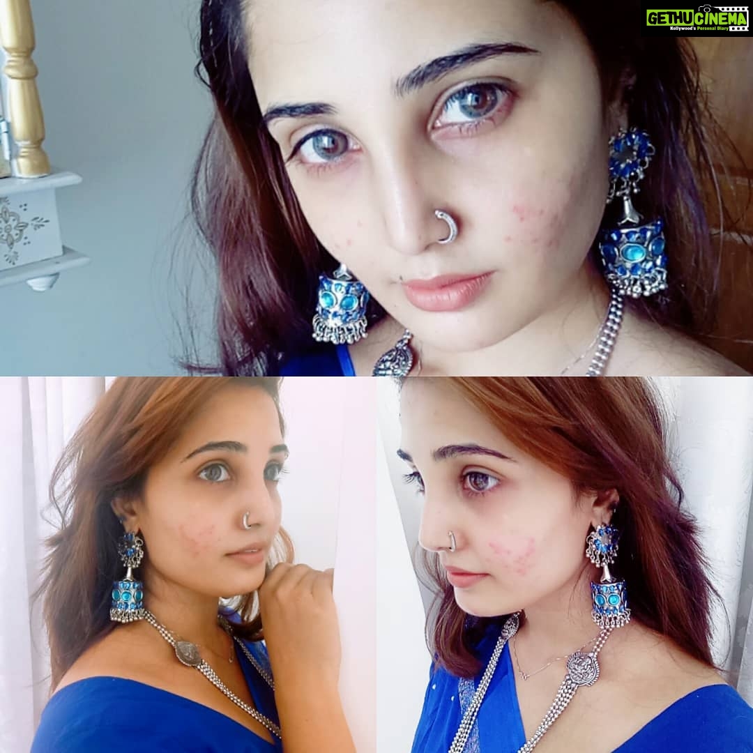 Sandra Amy Instagram - Light weight blue stones earrings @luxomodaa one f d fine earring i gt yt 😍😍😍😍