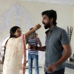 Sandra Amy Instagram - Sharing happiness for both vijay award and TOI award 😍😍😍😍the team showred us blesses and lots f love #chinnathambi team.. The best crew ever😇😇😇and sm sweet fr ma darlin husband he desrved ths title😍😍😍@prajinpadmanabhan