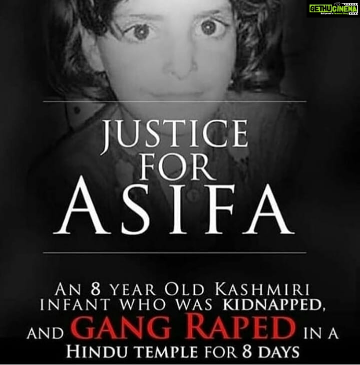 Sandra Amy Instagram - #justiceforasifa# y thr s no end fr ths brutal act in our country? 😡😡😡
