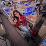 Sanjana Singh Instagram - Going back to Mauritius for shooting @emirates , my favourite airline A380❤️