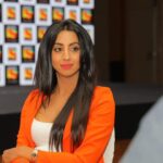 Sanjjanaa Instagram - It was a delight yesterday to witness the launch of , #Aivar my official tamil debut project trailer and my first stepping stone into the tamil film industry / tamil web series on the @sonylivindia application exclusively at #tajcoramandel , it was lovely to be accompanied by my mentor @ckkumaravel sir , @sameerbharatram , & the entire team of #Aivar , my cast #ashwinkakamanu with my directors #harsha ji & #vijay ji Of #brahhmacinecreations & my buddy @preetisingla ❤️❤️ bless us while the season one is getting ready to release in August and we are sure to shoot and rock it with the forthcoming season two as well in 2020 ! Yay ! Please watch the promo which is in set in my pictures . Hair & make up by naturalssalon / @page3annanagar . Thank you @ckkumaravel sir your team always makes me look so lovely 💝
