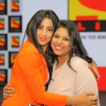 Sanjjanaa Instagram - It was a delight yesterday to witness the launch of , #Aivar my official tamil debut project trailer and my first stepping stone into the tamil film industry / tamil web series on the @sonylivindia application exclusively at #tajcoramandel , it was lovely to be accompanied by my mentor @ckkumaravel sir , @sameerbharatram , & the entire team of #Aivar , my cast #ashwinkakamanu with my directors #harsha ji & #vijay ji Of #brahhmacinecreations & my buddy @preetisingla ❤️❤️ bless us while the season one is getting ready to release in August and we are sure to shoot and rock it with the forthcoming season two as well in 2020 ! Yay ! Please watch the promo which is in set in my pictures . Hair & make up by naturalssalon / @page3annanagar . Thank you @ckkumaravel sir your team always makes me look so lovely 💝