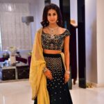 Sanjjanaa Instagram – Was lovely to dress for a family event a cousins engagement ,  wearing @neerusindia , hair & make up by @parishrm . Hea are some wonderful clicks . 💝💝 Indiranagar