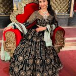 Sanjjanaa Instagram - So happy & proud to be associated with @neerusindia to hav draped me in the grandest lehengas & @tiraabytibarumals to have given me the real diamond studded look , in my show produced by The producers of #Bahubali @arkamediaworks , #Swarnakhadgam, can’t thank you @avnish003 enough 🥰🥰 so now you know where the gorgeous outfits & jewellery’s are coming from dear people 😊 💝 The show is on air on - Swarnakhadgham- telugu title ! @Etvtelugu - Shona talwaal - @colours Bangla channel -Bengali , Swarnakhad-Ghaa - colours Odia - orissa language , Illayathalapathy - in tamil - colours tamil channel . 😊 Ramoji Film city And Hyderabad City Tour