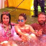 Sanjjanaa Instagram – Holi was at its rocking best , nailed it & how , ❤️❤️thank u for the wow party @vineetjain12 🤟 ! & @zuhaib05 it’s so much fun to be with u always 🙌🙌🙌 #friendsforever . 
#Tollywood #TeluguCinema  #Bahubali #TollywoodActress  #Southindianactress #Sanjjanaa #Sanjana #Sanjjanaagalrani #Sanjanagalrani #bujjigadu #vasavadutta #swarnakhadgam  #tamilfilmindustry #tamilactress  #bollywoodactress #karnataka #swarnakhadgham , #illayathalapathy #sanjana #swarnakhadgham , Ramee Group