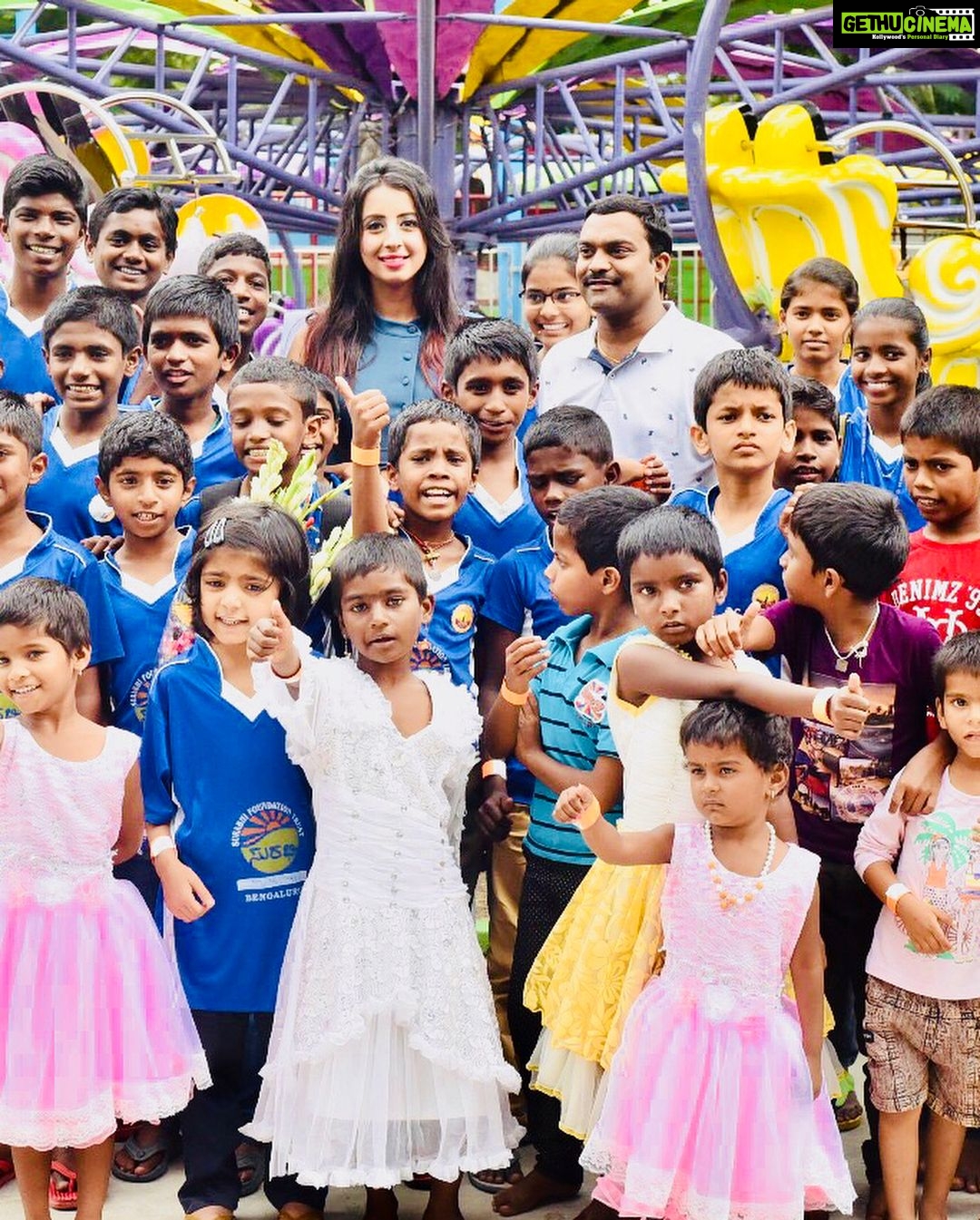 Sanjjanaa Instagram - #throwbacktuesday , pics of my last birthday , with these lovely kids , God has given me so much more than what I need, giving back to the society by such simple deeds of kindness of entertaining children in need give me the biggest high of happyness , going to do something as interesting as this again soon ā¤ļø š lots of love š to all my followers, if you truly love me even a little bit , make a child need very happy on my behalf ā¤ļø š have a nice day š #Tollywood #TeluguCinema #Swarnakhatgam #Arkamedia #TeluguFilmIndustry #TollywoodActress #Telangana #AndhraPradesh #MultilingualActress #Sanjjanaa #SanjanaGalrani #Sanjjanaagalrani #GlamorousQueen #bujjigadu #vasavadutta #swarnakhadgam