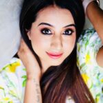 Sanjjanaa Instagram - I love being in Hyderabad. It’s my second home 🏡❤️ Pictures shot while I was shooting for my upcoming multilingual movie Manishankar 📷 : @mallikarjuntatikonda Hair and Makeup : @gotomirrors Check the link in my bio for photoshoot video 💜