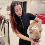 Sanjjanaa Instagram - During #quarantinedays , we got lots of doggie kisses 🐶💋💗