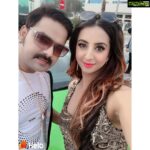 Sanjjanaa Instagram - It was wonderful shooting with #PawanSingh @singhpawan999 in #Dubai for his upcoming video album called #NumberBlockChalRahaHai. Audio out now link in bio & video will be out very soon Overwhelmed to be working with re known producer #AbhaySinha Ji