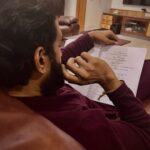 Santhanam Instagram - PROCESSING!🙂#scriptreading