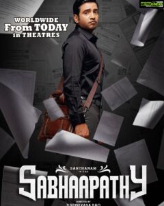 Santhanam Instagram - A lot of laughter. A strong thought. That’s what I hope #Sabhaapathy leaves you with… Meet my “thicku” friend, in theaters near you from today!