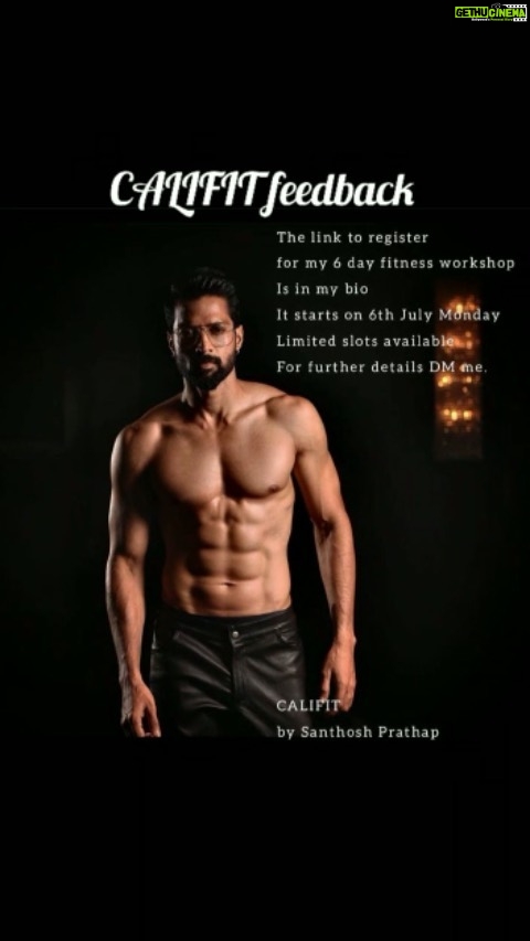 Santhosh Prathap Instagram - Thanks for making my first into the best experience as a fitness mentor. I love the energy and enthusiasm you guys have given me . You guys didn't just let me know that I can be a good trainer but you helped me to push myself to learn many things from you as well. Now I'm all geared up for my next batch physically and mentally. See you guys soon. To register follow the link in my Bio. #califit #workshop #fitnessathome #nogymrequired